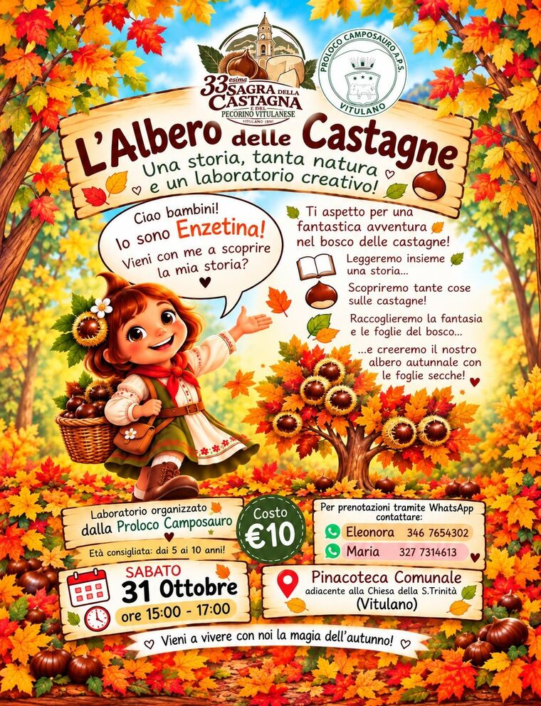 Locandina del laboratorio L'Albero delle Castagne