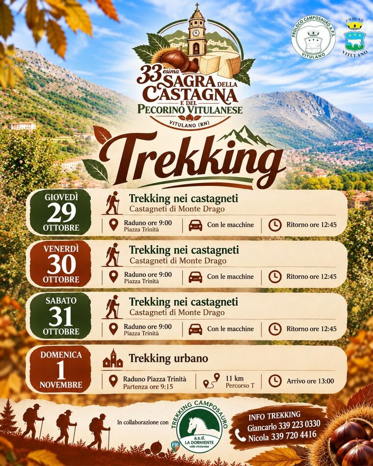Locandina dei trekking della sagra